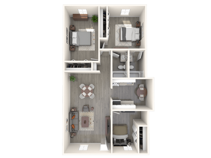 SITE Scottsdale Apartments C1 3D Floor Plan